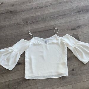 H&M White Cold-Shoulder Spaghetti Strap Camisole size 2